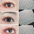 Self-Adhesive Face Gems Rhinestone Stickers for Makeup & Body Art - White AB, 3 Sheets