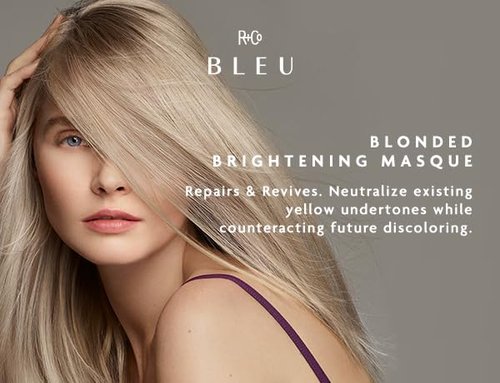 R+Co BLEU Blonded Brightening Masque - Revitalize Dull Blondes, Hydrate & Neutralize Yellow Undertones | 5 oz