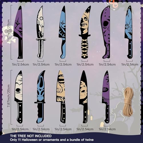 Halloween Horror Knife Ornaments 12PCS for Halloween Tree Decorations