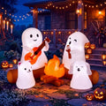 6FT Halloween Inflatable Ghost Yard Decoration with Campfire Scene