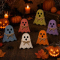 Halloween Ghost Decor - Farmhouse Wooden Tabletop Signs for Indoor Halloween Party