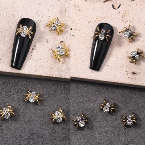 Halloween Nail Charms 30Pcs Ghost Pumpkin Skull Spider Web Bat Nail Art Decorations