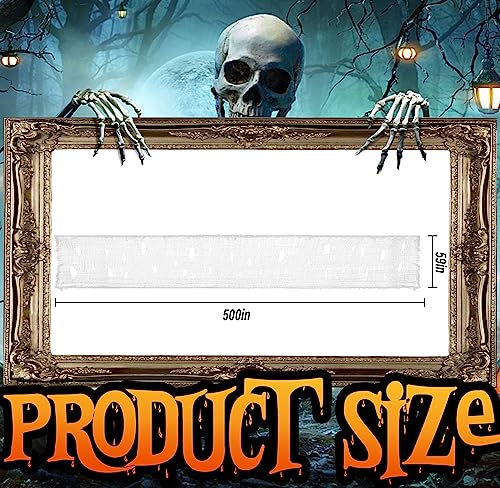 Halloween Creepy White Gauze Cloth - Large 500x59 Inch Decoration Fabric with Variation