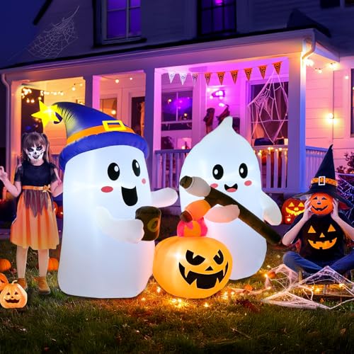 6FT Ghosts Halloween Inflatable Decorations with LED for Outdoor Spooky Decor - Variation of THIS listing