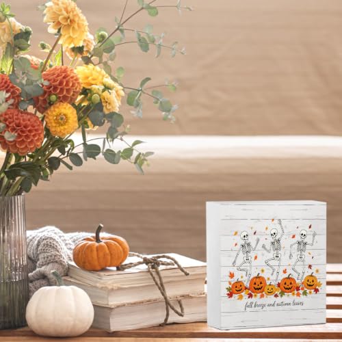 Funny Fall Halloween Pumpkin Sign Home Office Decor Autumn Decorations - Autumn Leaves Variation