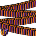 Halloween Banner Decorations with Pumpkin Foil Fringe Tinsel Streamers - 4 Pack