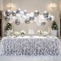 Silver Sequin Table Skirt 14ft for Rectangular Tables Wedding Party Decor - Variation of THIS listing