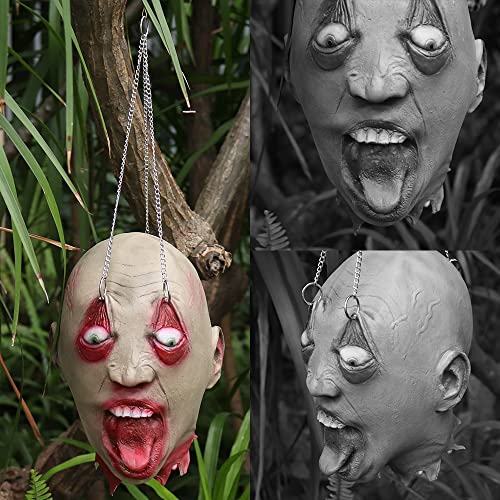 Halloween Bloody Severed Head Prop - Zombie Head Decoration for Haunted Houses, Party, Variation 02