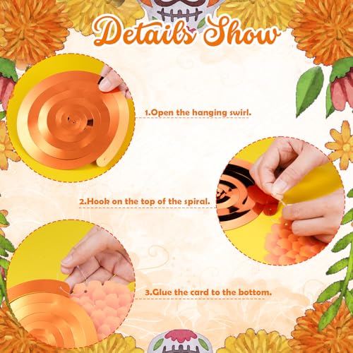 Marigold Flower Decorations for Diwali & Day of The Dead - 36 Pcs Set