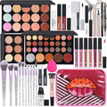 Full Makeup Kit for Women with Eyeshadow, Lipstick, Brushes & Travel Bag Kit019