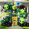 Alien Balloon Arch Kit for Space Party Decorations, Green Black Silver Variation