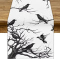 Halloween Tree Branch Table Runner - Fall Decor for Dining & Patio, 13x36in - Variation of Wycrows-1
