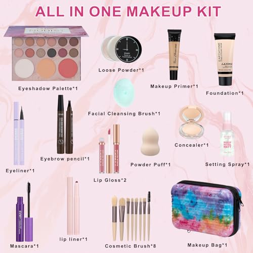 Teens Makeup Set with Eyeshadow, Lipstick & Travel Kit - Variation CHX-1528