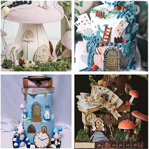 Garden Fairy Door Silicone Fondant Mold Set of 4 - Style D