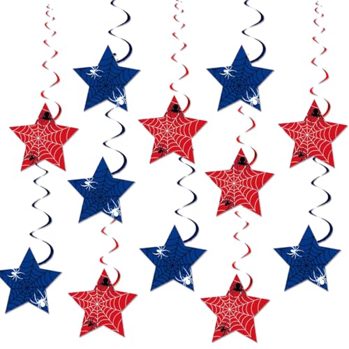Multicolor Spider Web Hanging Swirl Party Decorations - Halloween, Baby Shower Supplies