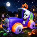 Inflatable Halloween Monster Truck Decoration with Skull Pumpkin & Spiders - Outdoor Lawn & Garden Decor