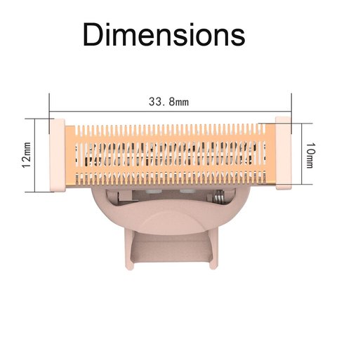 Finish Touch Flawless | 2-Pack Replacement Body Razor Heads with Clean Brush - Rose Gold