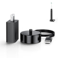 Replacement Charger Base Compatible with Philips Sonicare 5500 5300 4100 3100 2100 1100 Series Rechargeable Electric Toothbrush HX3681 Power Brush USB Waterproof Charging Base Power Cord - Black