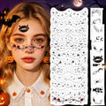 Halloween Face Stickers Black - 28 Sheets Kids & Adults Spooky Makeup Accessories