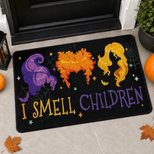 Halloween Door Mat 2'8" x 4' I Smell Children Front Entrance Rug - Non-Slip
