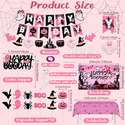 Pink Halloween Birthday Party Decorations - Pink 91P Variation