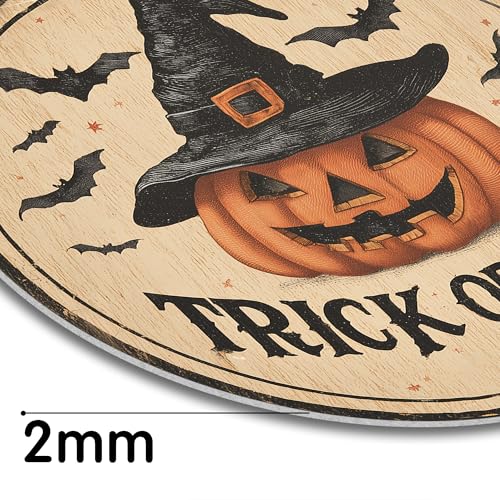 Halloween Wall Decor Poster - Spooky Pumpkin Trick or Treat 12x12