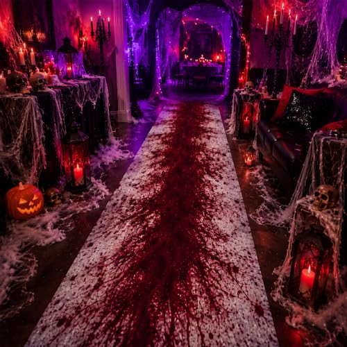 Halloween Bloody Floor Runner Decor 28x79 Inch Spooky Haunted Scene