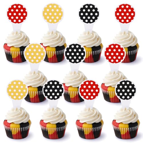 Cartoon Cupcake Toppers - 24 Pcs Cake Decorations for Birthday & Party - Variation: Cartoon