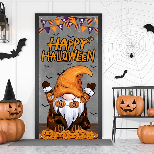 Halloween Door Cover - Horror Dwarf Party Banner for Holiday Decor