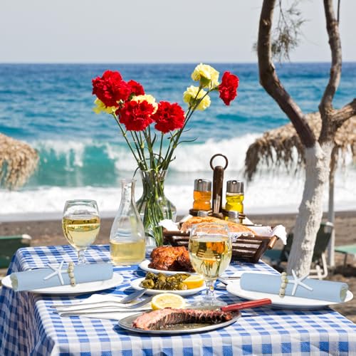 Wood Bead Starfish Napkin Rings Set of 12 Coastal Beach Table Decor