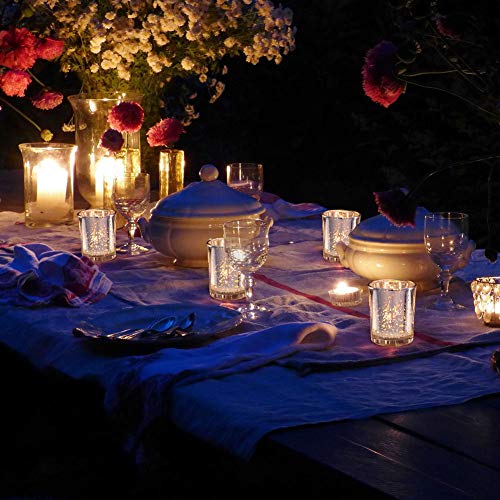 Silver Mercury Votive Candle Holders Set of 24 for Wedding & Party Decor