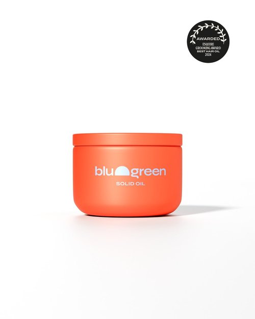 BLU & GREEN Solid Hair Oil for Multiuse Styling & Finishing - Tames Frizz & Controls Flyaways - Adds Definition & Shine - Shea Butter & Avocado Oil - Vegan, Cruelty-Free & Travel Friendly (1oz)