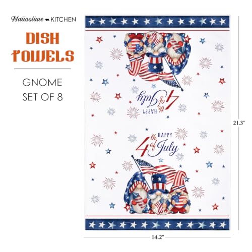 Gnome Kitchen Towels Set - Absorbent Holiday Dish Cloths, Seasonal Housewarming Gift
