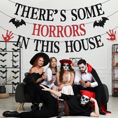 Horror Movie Party Banner - Haunted House Halloween Decorations