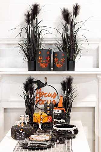Halloween Cauldron Serving Bowl - 10 Cup Ceramic Witchy Decor