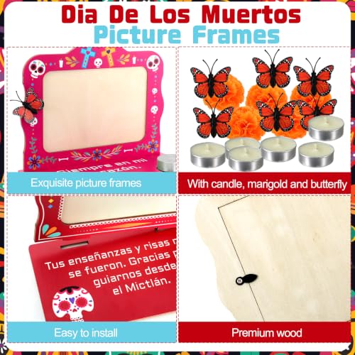 Dia De Los Muertos Decorative Picture Frame - Medium Horizontal Altar Decor
