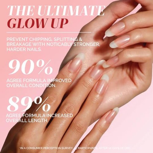 LONDONTOWN Nail Strengtheners - Boost Growth, Repair & Shine for Weak, Brittle Nails - Clear Formula