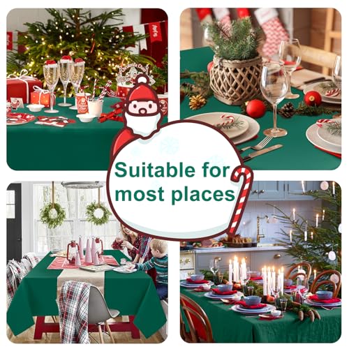 Emerald Green Rectangular Tablecloth - 70 x 120 Inch Waterproof Polyester