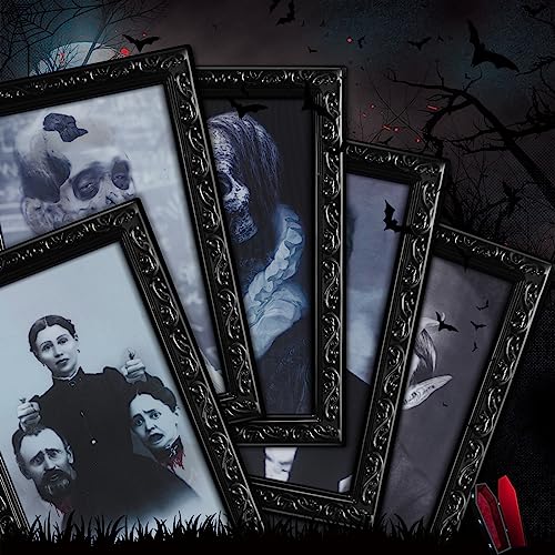 17 Pack Halloween 3D Portrait Frames with Moving Faces - Haunted House Wall Decor