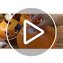 Halloween LED Pumpkin Lantern Set - Mixed Size 3 Pcs Stacked Jack-O'-Lanterns