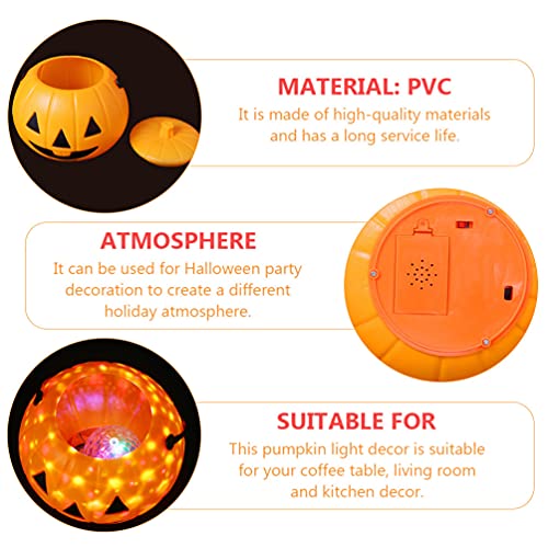 Light-Up Halloween Pumpkin Candy Bucket Jack O Lantern Decor