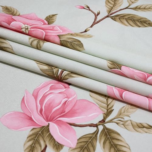 Green & Pink Floral Square Tablecloth 38x38 Inch Waterproof Spillproof Kitchen Dining Cover