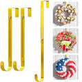 Gold Adjustable Wreath Hanger for Front Door - Over-the-Door Hook, 15-25 Inches