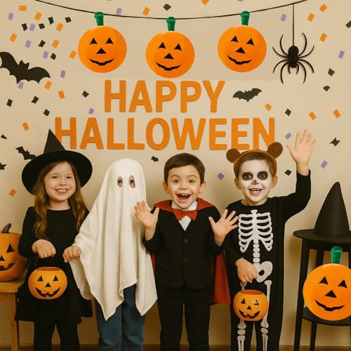 24-Pack Halloween Pumpkin Inflatable Decorations - Outdoor Party & Pool Decor, 16 Inch