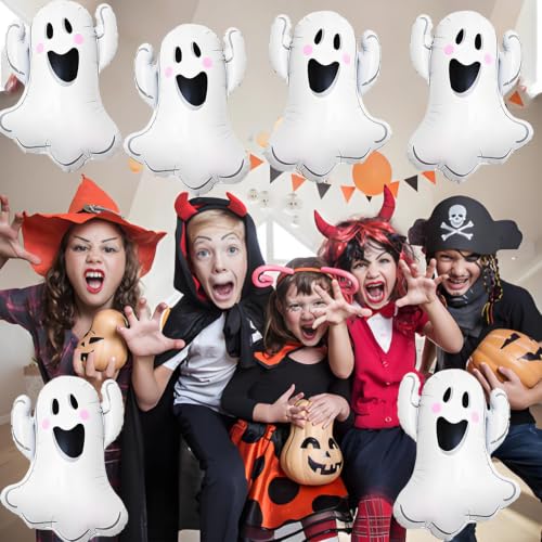 Halloween Ghost Balloons Party Decorations - 8 Pack Indoor Spooky Balloons