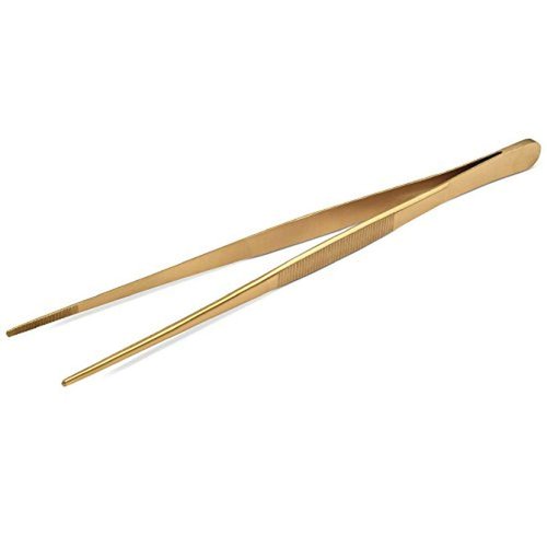 JB Prince Gold Straight Tip Tweezer 10 inches