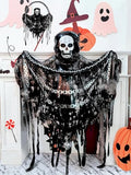 Halloween Hanging Skeleton Balloon - Grim Reaper Variant, 55 Inch, Indoor Outdoor Decor