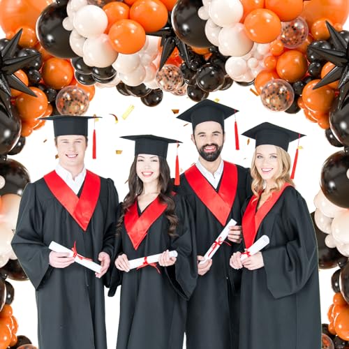141pcs Orange Black and White Balloon Garland Kit for Party Decor - Variation of THIS listing