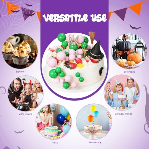 Witch Theme Cake Decorations Set - 44 Pcs Halloween Party Cupcake Toppers