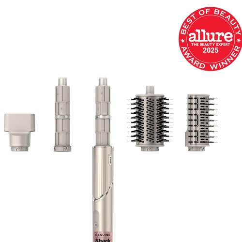 Shark FlexStyle Air Styling System - Powerful Hair Dryer Brush & Multi-Styler with Auto-Wrap Curlers | Stone HD430